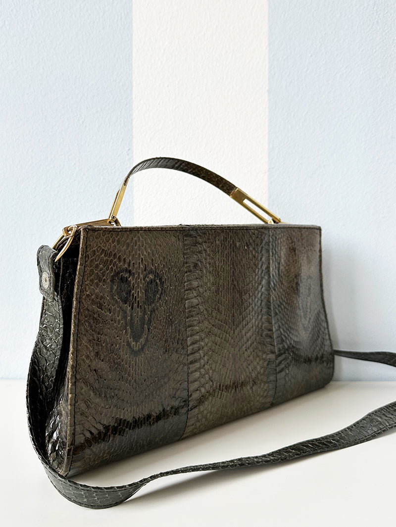 Cobra slangenleren tas