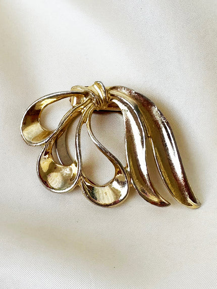 Gouden strik sjaalclip