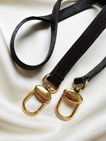 Bruin leren designer tashengsel