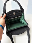 Zwarte kunstleren handtas