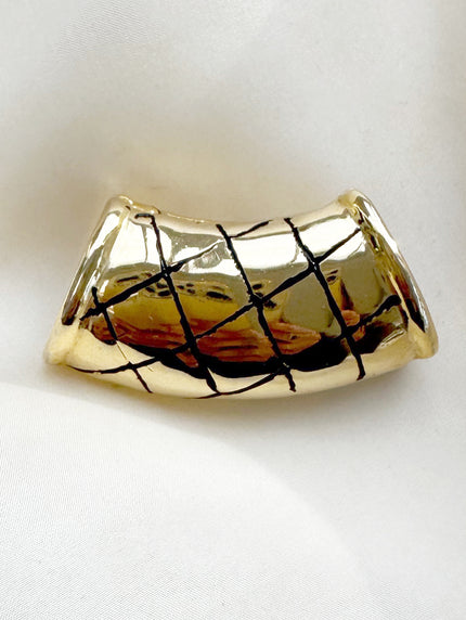 Grote vergulde sjaalring