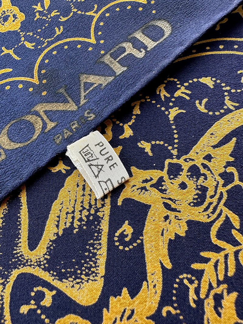 Donkerblauwe designer sjaal