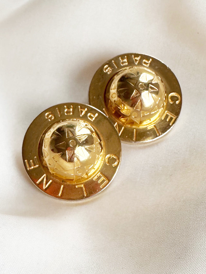 Vergulde designer clip oorbellen