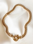 Vergulde chunky designer collier