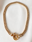Vergulde chunky designer collier