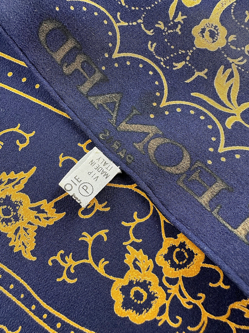 Donkerblauwe designer sjaal