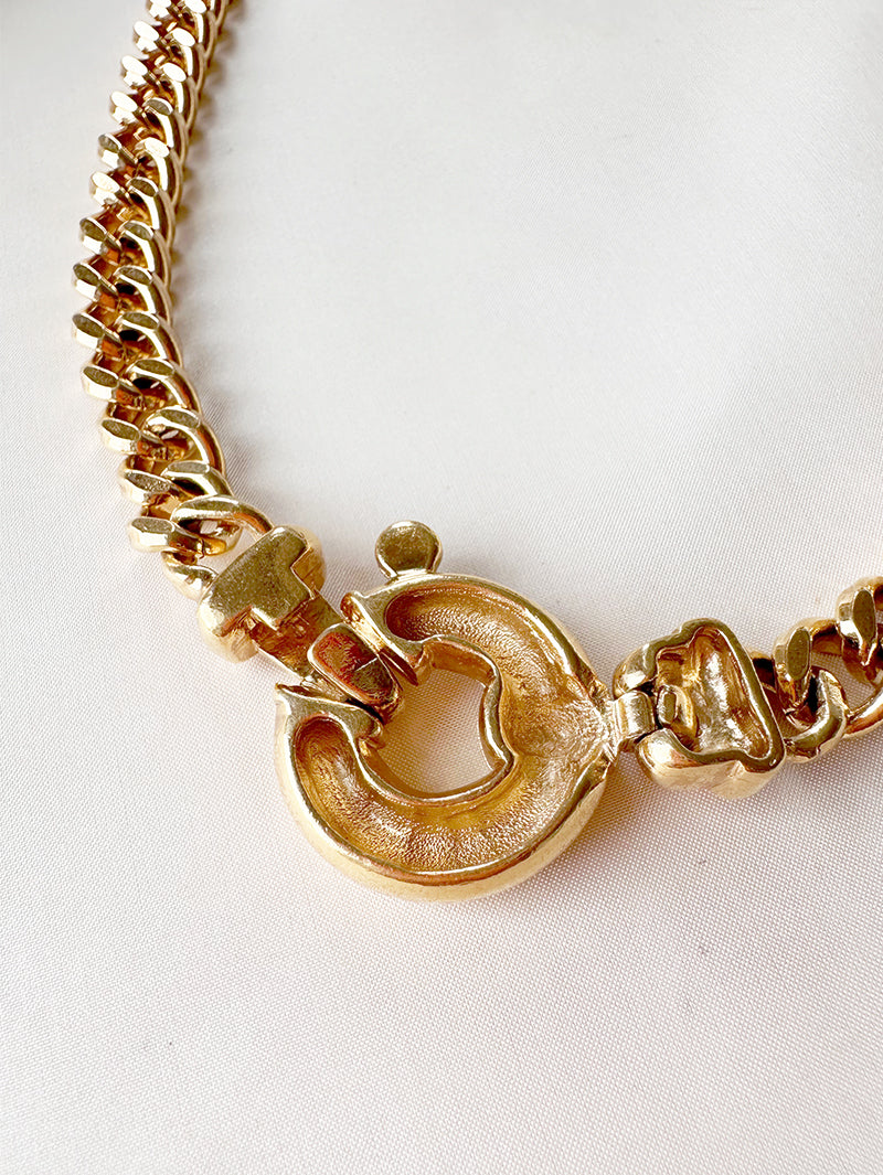Vergulde chunky designer collier
