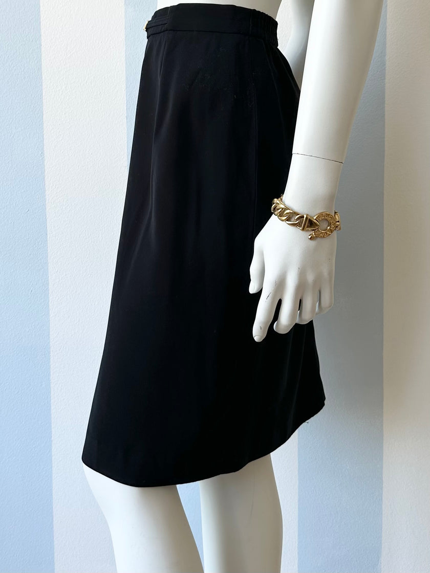 Zwarte gabardine kokerrok