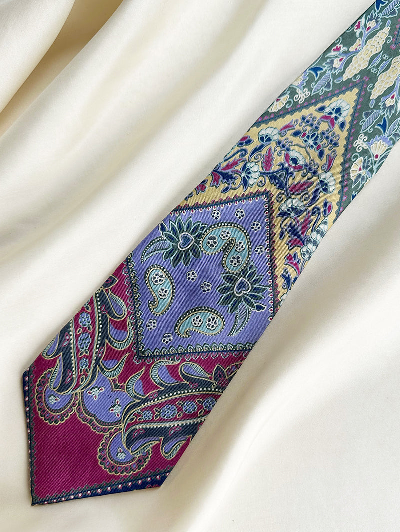 Zijden paisley stropdas