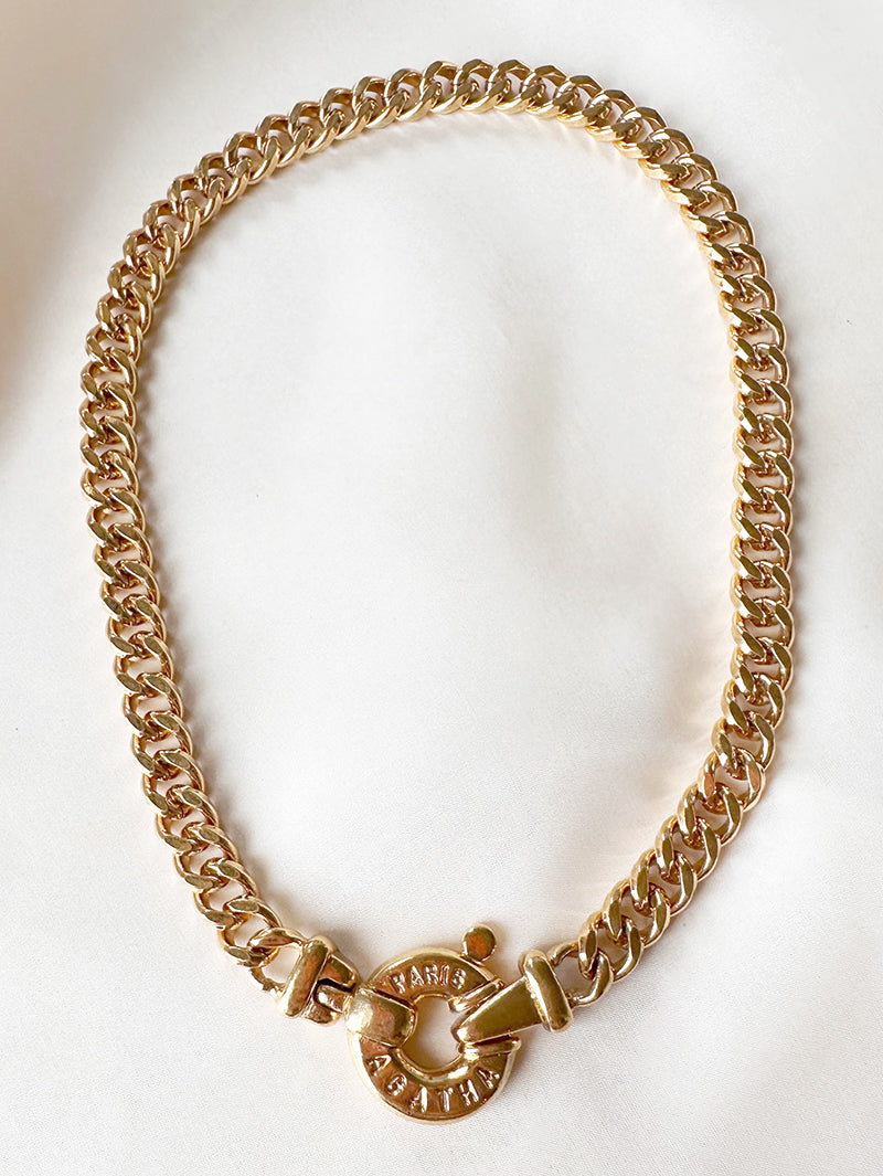 Vergulde chunky designer collier