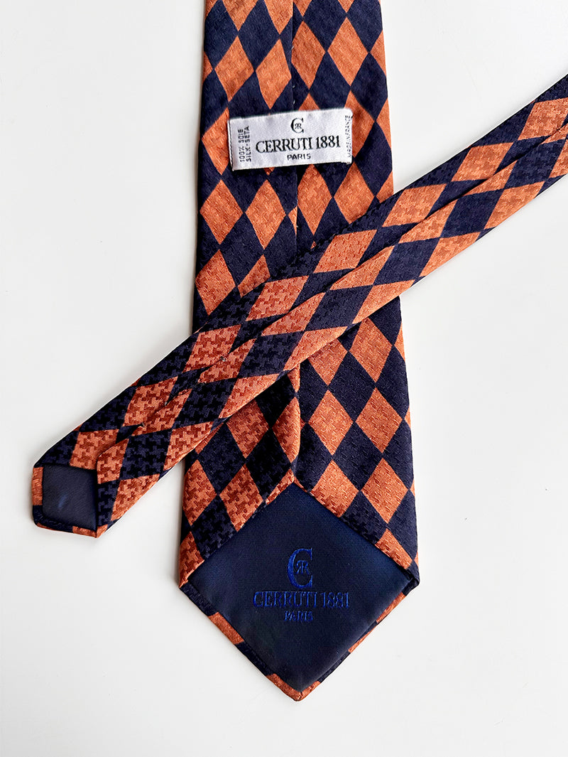 Zijden designer stropdas met harlekijn