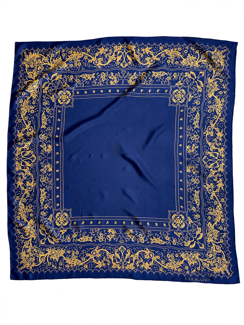 Donkerblauwe designer sjaal