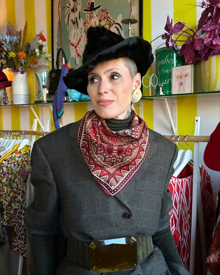 Zwarte fedora van konijnenbont