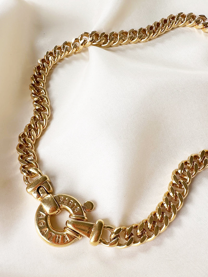 Vergulde chunky designer collier