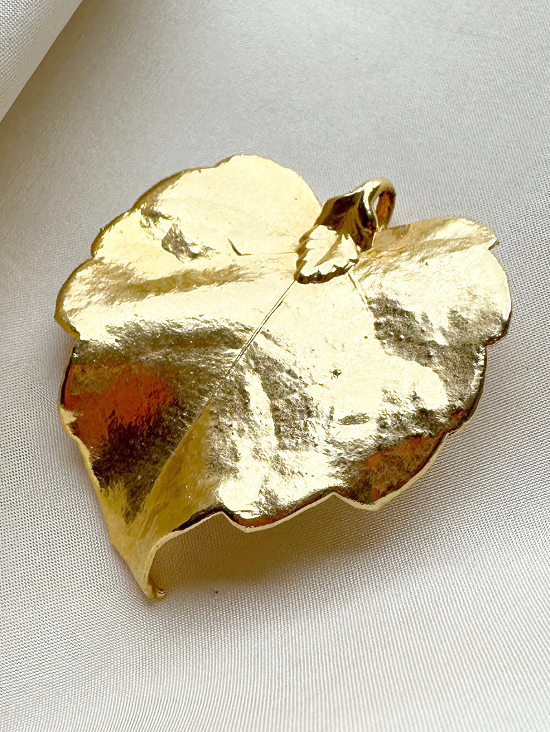 Verguld blad kettinghanger