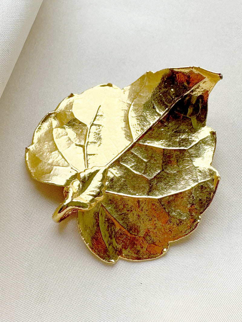 Verguld blad kettinghanger