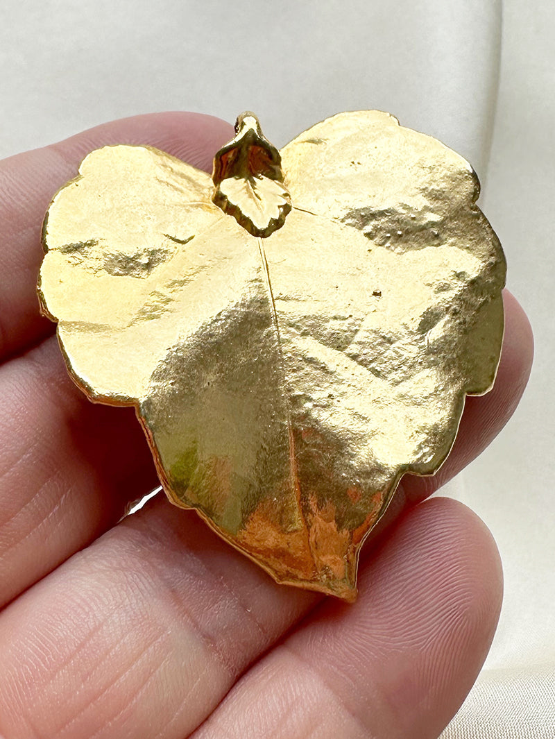 Verguld blad kettinghanger