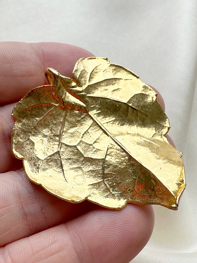 Verguld blad kettinghanger