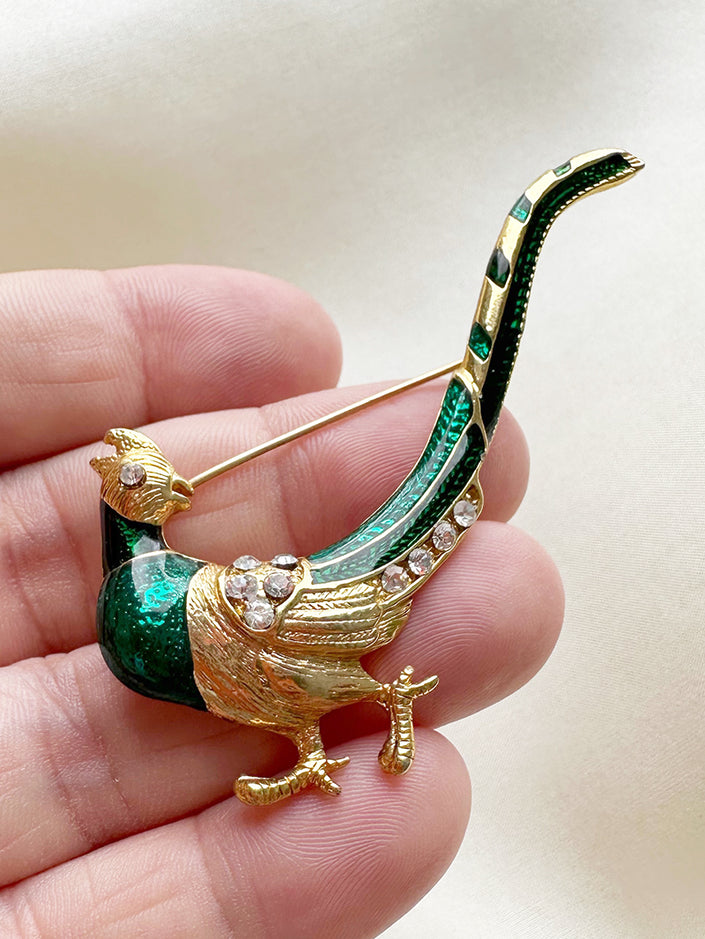 Geëmailleerde vogelbroche