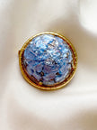 Blauwe broche uit Limoges