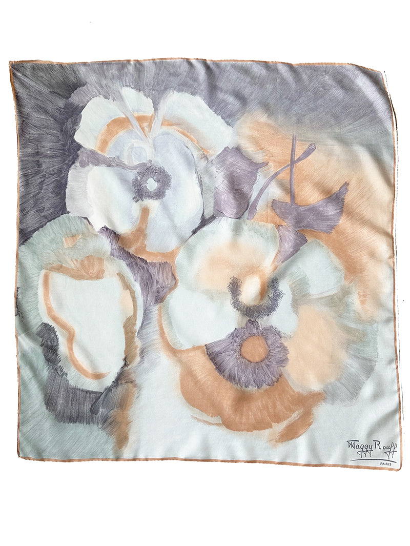 Vintage zijden designer sjaal