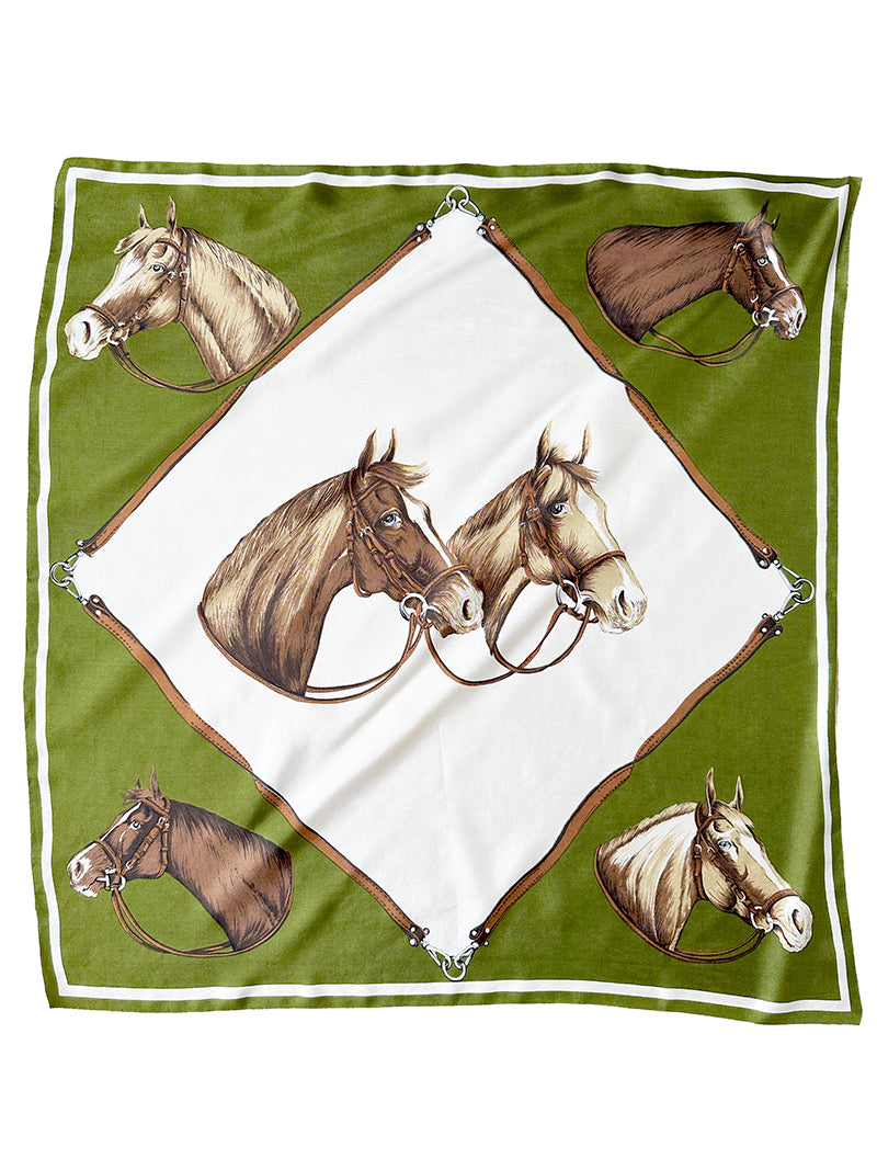 Zijden sjaal met paarden