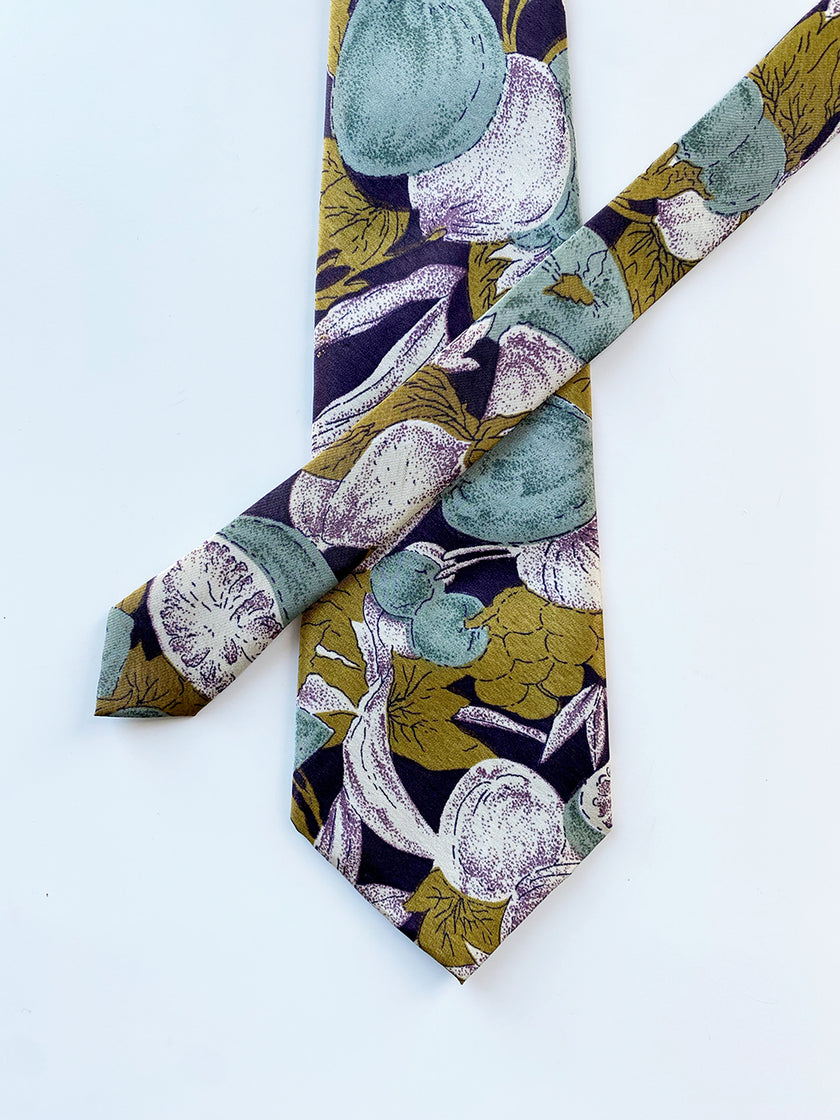 Zijden stropdas met vruchten
