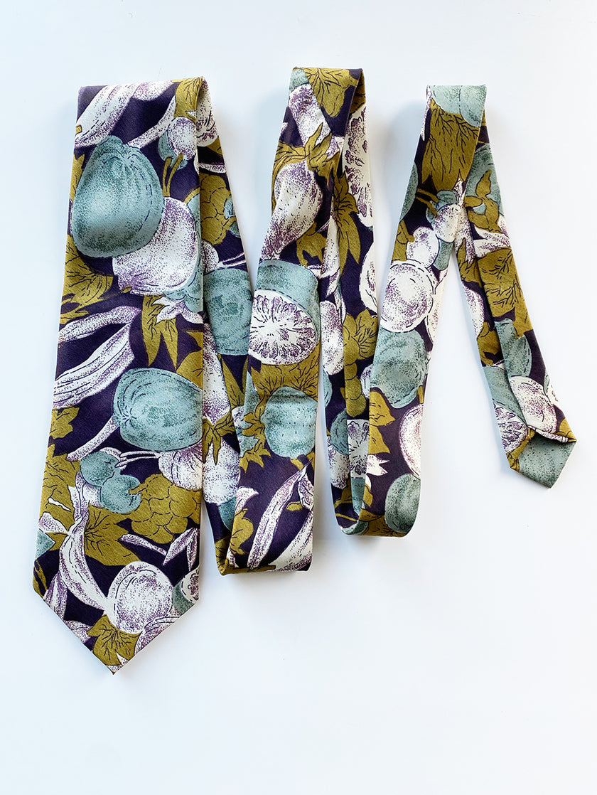 Zijden stropdas met vruchten