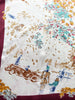 Vintage novelty sjaal met Parijse taferelen