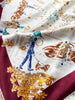 Vintage novelty sjaal met Parijse taferelen