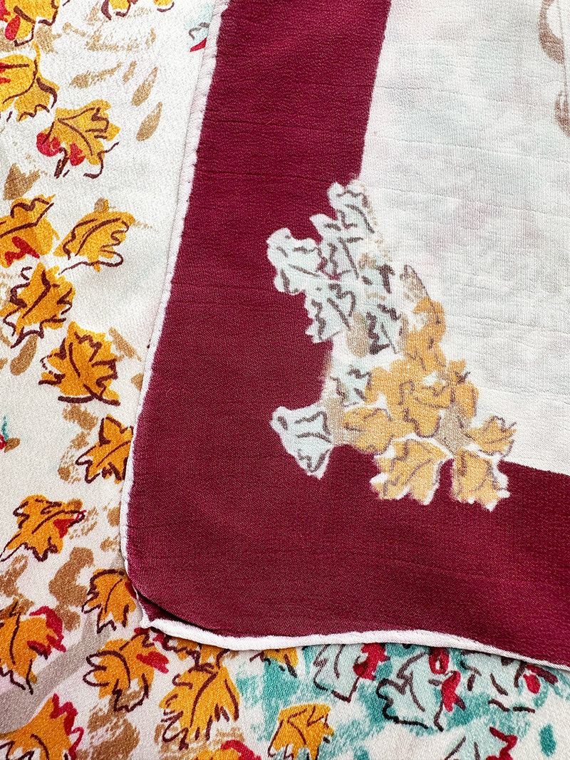 Vintage novelty sjaal met Parijse taferelen