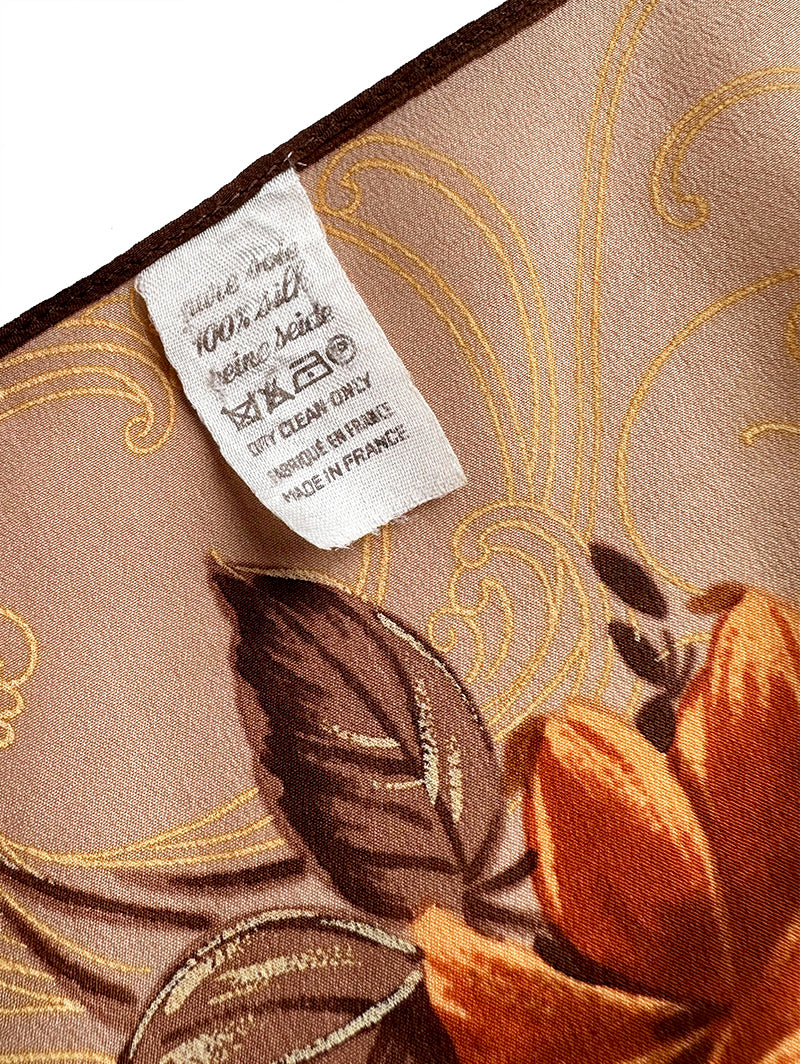 Camel zijden designer sjaal