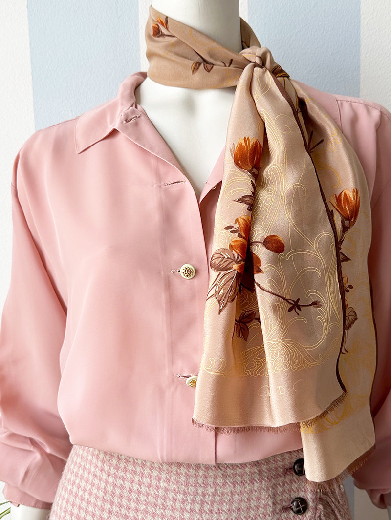 Camel zijden designer sjaal