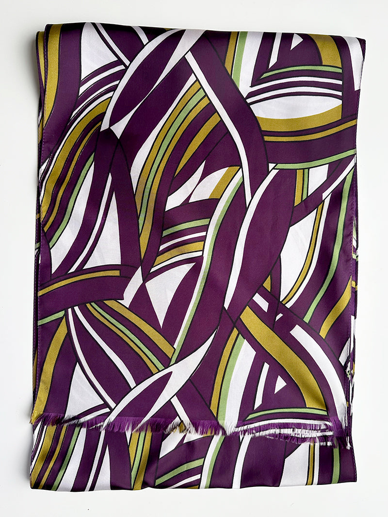 70s lange print sjaal