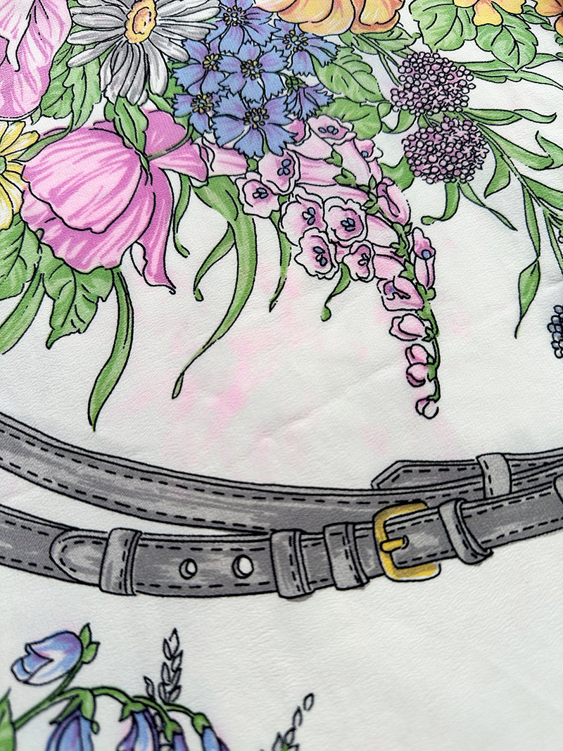 Vintage zijden designer sjaal