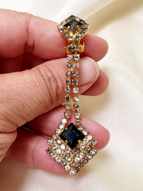 Art deco-stijl clip oorbellen