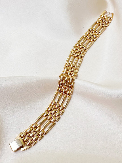 Gouden schakelarmband