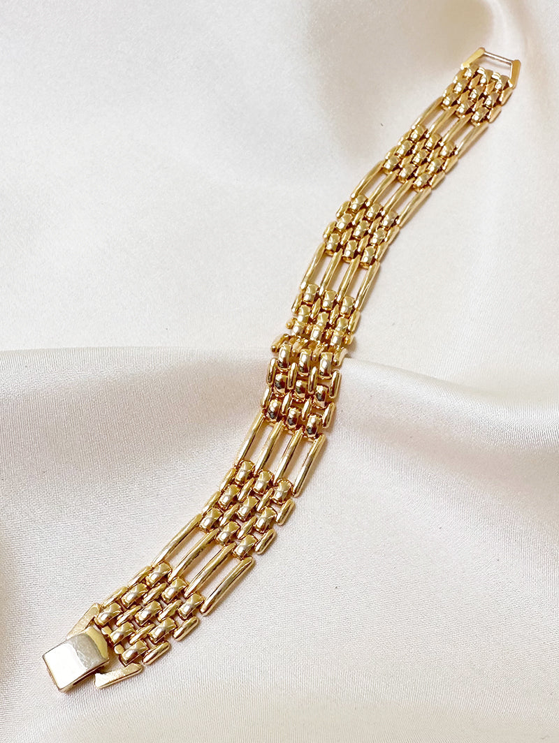 Gouden schakelarmband