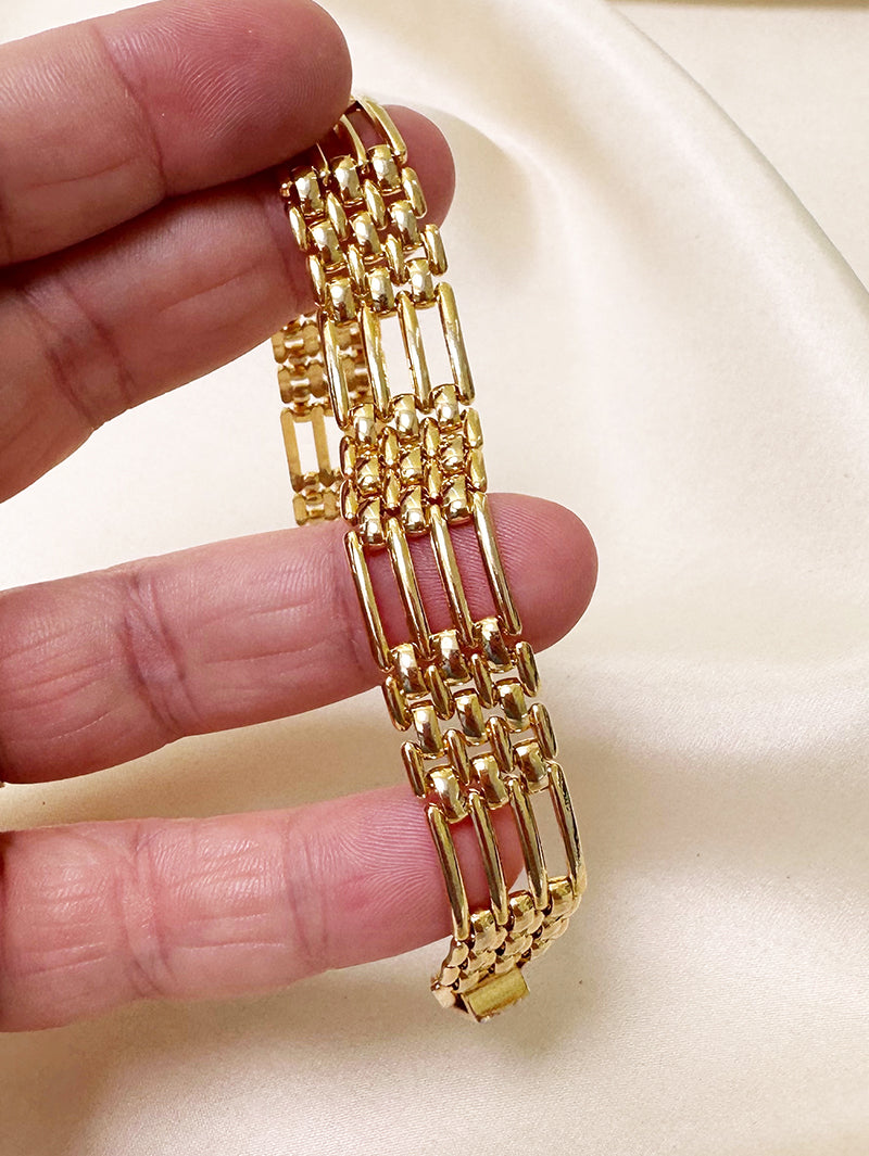 Gouden schakelarmband