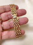 Gouden schakelarmband