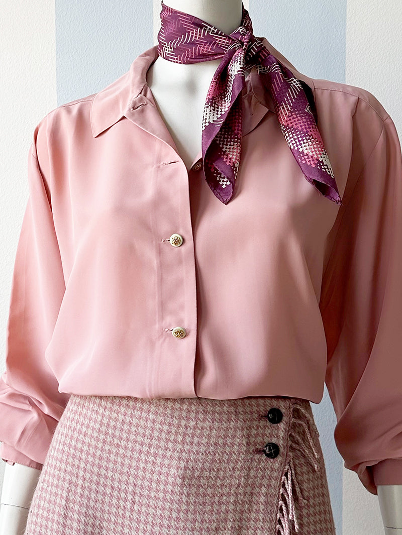 Oud-roze vintage blouse