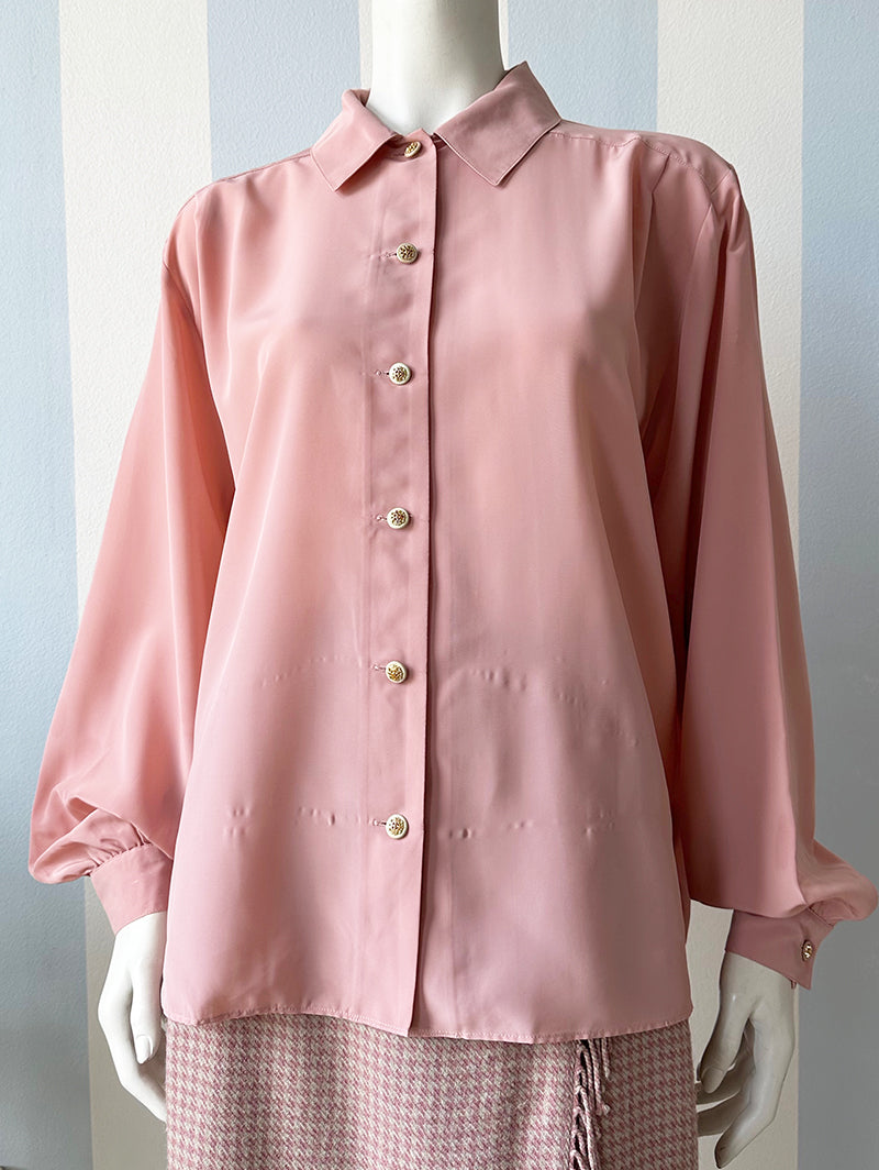Oud-roze vintage blouse