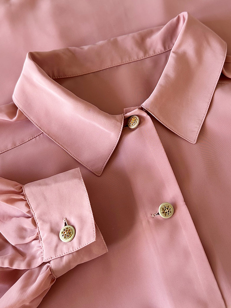 Oud-roze vintage blouse