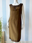 50s gouden wollen feestjurk