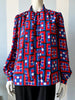 70s strikblouse met dessin