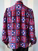 70s strikblouse met dessin