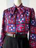 70s strikblouse met dessin