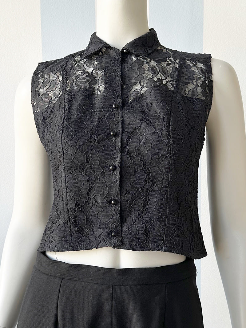 Cropped kanten top