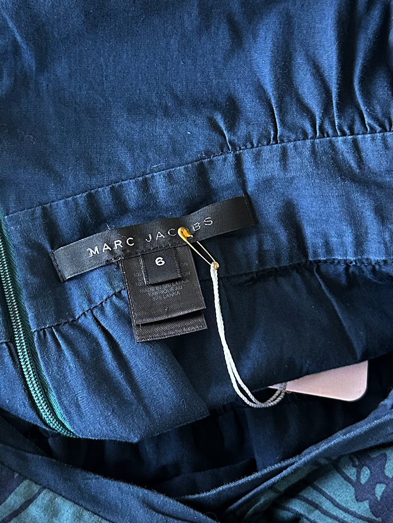 Groen/blauwe designer jurk