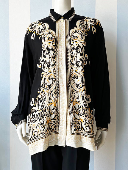 Baroque print blouse